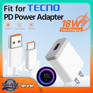 100% For TECNO 18W Fast Charging 3A Data Wire Cord LED Android Micro USB CableTecno Travel Charger For Tecno spark go 1 1s