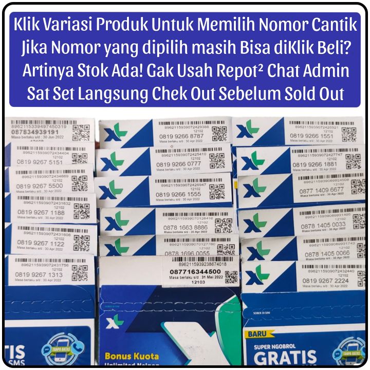 XY.1 Nomor Cantik XL Seri Tahun Bulan Tanggal, Kartu Perdana Prabayar