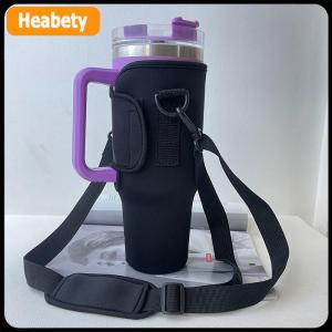 【2-3 ngày giao hàng】 40oz chai nước tàu sân bay túi có thể điều chỉnh dây đeo vai cốc cốc tay áo màu rắn giữ chai cho Đi Bộ Đường Dài Ngoài Trời