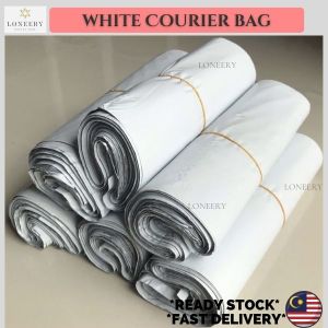 50/100pcs White Courier Bag Good Quality White Color Flyer Plastic Bag Packing Mailing Bag Beg Kurier No Pocket No Pocket package excited excited excited excited excited excited excited)