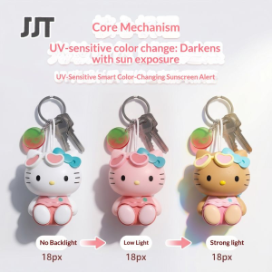 JJT Bag Ornaments Cute Cartoon Send Friends a Tanning Hello Kitty Color Changing Hello Kitty Pendant Keychain