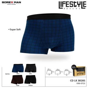 [ 1 BOX ISI 2 PCS ] SOREX CD Boxer Pria Dewasa / Sorex Man Lifestyle / Celana Laki Laki Dalam Segiempat / CD Lk M 38285