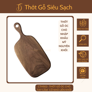 Thớt Gỗ Óc Chó Nhập khẩu Mỹ/Khay Bánh Mì/ Bít Tết/ Pizza/ Phụ Kiện Chụp Ảnh - CTH502- Tuấn Đức Mỹ Nghệ
