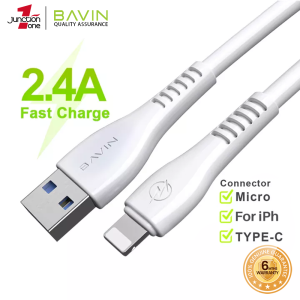 BAVIN CB195 2.4A Fast Charging & Data Transfer Cable w/ 1 Meter Cable for Micro / iPh/ Type-C