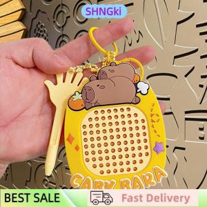 SHNGki Capybara Decompression Magnetic Steel Ball Drawing Board Childrens Gift Cute Toy Kawaii School Bag Pendant Car Keychain Cute