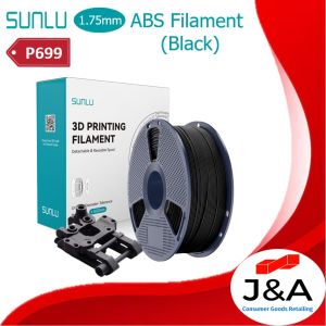 Sunlu ABS Filament (Black) 1.75mm for 3D Printing (1kg per spool)
