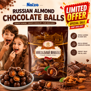 [BUY 1 GET 1] RUSSIAN ALMOND CHOCOLATE BALLS - Dark Chocolate Ball 200G