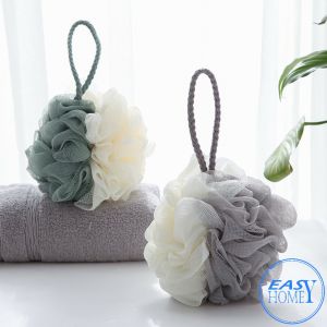 ฟองน้ำอาบน้ำ ใยขัดผิว สีทูโทน ใยขัดตัว Body scrub Bath Lily