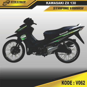 Stiker striping variasi kawasaki zx 130 tahun 2010