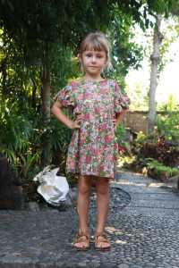 Grosiran Dress Sherena Rayon Premium Motif Bunga Usia 1-6 Tahun