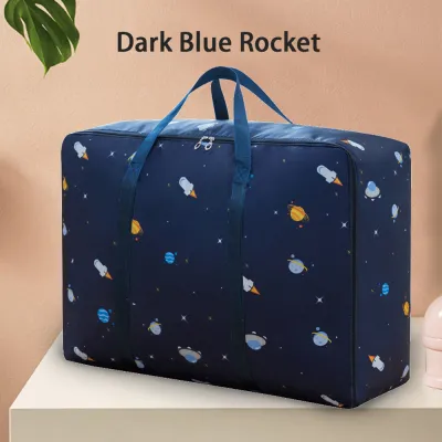 Clothes Storage Bag Quilt Storage Bag Household Organizer Moisture Proof Luggage Storage Bag with Zipper for Clothes Pillow Blanket Closet Storage Bag
