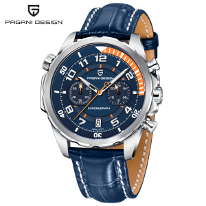 PAGANI DESIGN VK64 Chronograph PD-1811 Watch for Men Quartz Luminous Waterproof Stainless Steel PU Leather Black Blue Green Calendar Sapphire Glass Impact Resistant