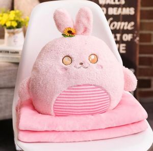 NTL B011 Balmut Karakter Totoro / Bunny / Beruang / Dogy / Boneka Bantal Selimut