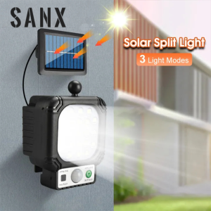 SANX 21LED Solar Led Lights Outdoor Waterproof Original Rechargeable Lamp Light Solar Motion Sensor Wall Light Street Lamp IP65 Waterproof Light Adjustable 3 Lighting Modes Garden Decoration Street Lamp