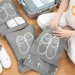 Big Waterproof Shoes Bag Travel Drawstring Non Woven Travel Bag for Shoe Storage Dustproof Bag Pouch