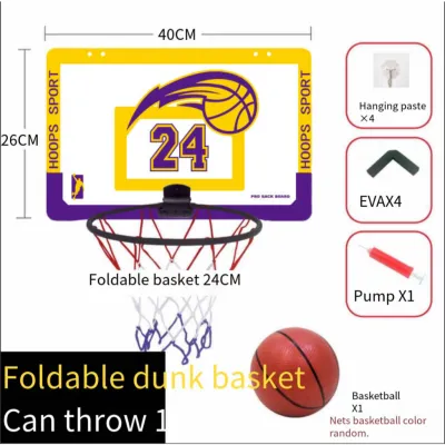Hanging Door Iron Basketball hoop Ring Mini Indoor Basketball Folding Dunk Rebound For Adult and Kids