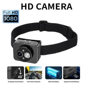 Head Mounted Camera Sports Recorder With 120° Wide and Night For Motorcycling and Aerial Shots