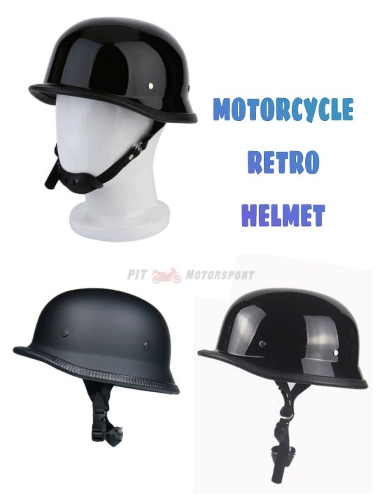Retro Helmet Harley Half German Helmet Half Face Retro Chopper germany