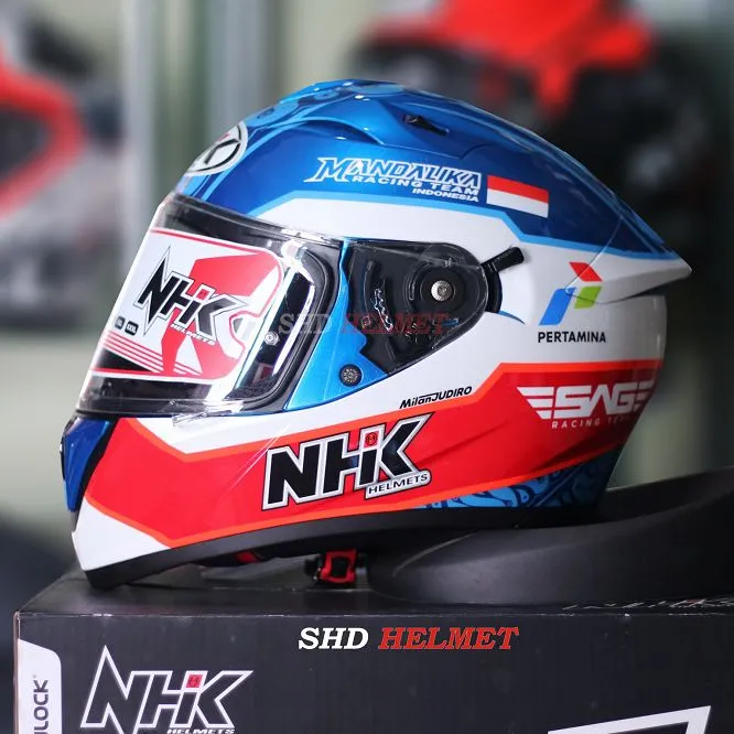 Helm NHK GP Prime Mandalika Racing Team Full Face NHK Double Visor
