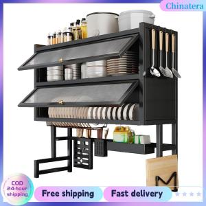 [Chinatera Flagship Store] Double Layer Kitchen Sink Storage Rack Multi-Functional Cabinet Detachable Bowl Storage Organizer Cutlery Holder