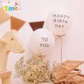 Happy Time White Printed Latex Balloon Party Needs Happy Birthday To You Balloons Set Christening Baby Shower Anniversary Birthday Party Decorations. 