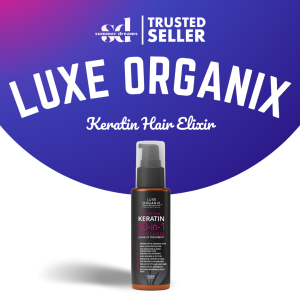 LUXE ORGANIX Keratin 10-in-1 Hair Elixir Leave-In Treatment 100ml – Anti-Frizz Heat Protection