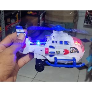mainan anak Polisi Helicopter 777 27 mainan batrey mainan electronic Mainan Edukasi Kendaraan Udara Helikopter Polisi ukuran Sedang Ada Lampu Dan Bisa Berjalan Menggunakan Baterai Mainan Anak Helicoter Super Polisi Lampu LED