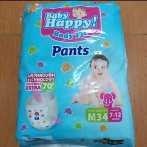 Baby Happy Pants ukuran S M L XL XXL Popok Celana Bayi Anak Baby Happy Body Fit Pants Popok Balita