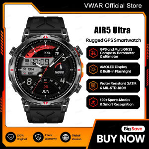 2025 New VWAR GPS Smartwatch 1.56" AMOLED Screen Compass Barometric Altimeter Voice Calling Smart Watch for Men Stratos 4 Pro
