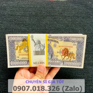 Combo 100 Tờ Tiền Lưu Niệm 1 Triệu Đô Mỹ - USD Mạ Vàng Hình Ngựa  Có Bảo An Siêu Cấp - Quà Tặng Lì Xì