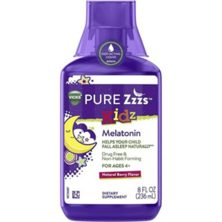 ZzzQuil PureZzzs Kidz Liquid Melatonin Nighttime SleepAid for Kids