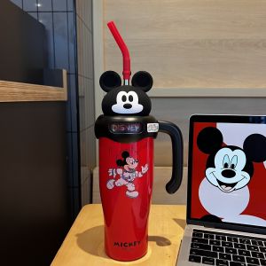 Media แก้วเก็บเย็น แท้ แก้วดิสนีย์ Disney ลายน่ารักๆ ขนาด 800ml มิกกี้ มินนี่ รอสโซ่ มีด้ามจับ พร้อมหลอด แก้วเย็นเยติ แก้วเก็บความเย็นน่ารัก สแตนเลส316 กระติกน้ำร้อนเด็ก ของขวัญเด็ก