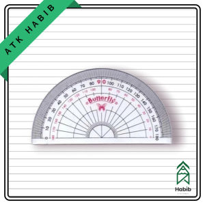 Penggaris Busur Butterfly 6 A New 180 derajat 12 cm