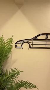 Black Metal Sports Car Wall Art Sports Car Silhouette Hanging Wall Art Home Interior Wall Art