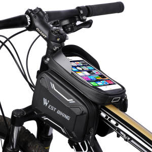 WEST BIKING Bicycle Bag Front Frame MTB Bike Bag Cycling Accessories Waterproof Touch Screen Top Tube Phone Bag