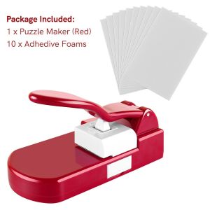 DIY Jigsaw Puzzle Maker + 10pcs Blank Jigsaw Puzzle Paper Puzzle Making Machine Picture Photo Cutter Creative Toys