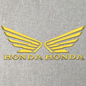 2pcs 1 bộ trái và phải Honda cánh Logo 3D biểu tượng Chrome đỏ đen vàng xanh dương dán cho xe máy