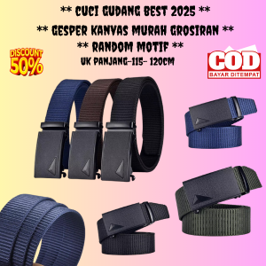 Ikat Pinggang Pria Nylon Canvas Model ( RANDOM MOTIF WARNA ) Fashion trend hot sale 2025 COD SE -INDONESIA KODE OSAMA-0116-01