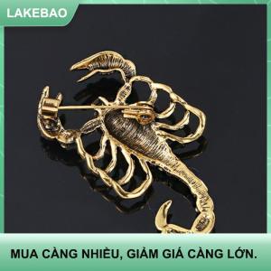 【LAKEBAO】 1 chiếc trâm cài hình bọ cạp với kim cương giả hợp kim vàng Ghim Cài pha lê cổ điển