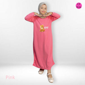 CF Kids Gamis Anak Perempuan Print DTF Sweet Honey Bear Baju Muslim
