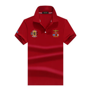 [Zerodis] Nam Mới Mùa Hè Polo Áo Sơ Mi Cao-Nam Chất Lượng Màu Trơn Cổ Ve Thoáng Khí Tay Ngắn Thêu Kinh Doanh Bình Thường Polo Áo Sơ Mi