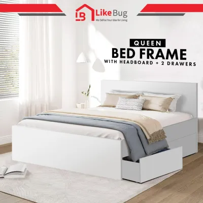⚡️LIKE BUG⚡️Wooden Queen Bed Frame | Vera Queen Bed Frame | Katil Kayu Queen | Queen Bed Frame Japanese Zen Platform Bed | Katil Kayu | Wooden Bedframe