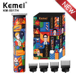 Kemei KM-5017H Personality Graffiti Electric Hair Clipper Professional Hair Beard Trimmer for Men Barber Hair Clipper Twin Machine