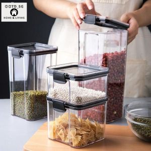 OOTD HOME Kitchen Organizer Airtight Food Storage Cookie Jar Cereal/Flour/Pasta/Spices Container