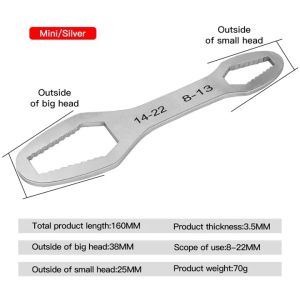 KOVEX Multifunctional Adjustable Wrench Self-Tightening Universal Wrenchs Double-Head Multi-Purpose Ratchet Spanner Tools for Bicycle Motorcycle Car Repairing Multifunction Tools Wrench Tools Set Original Japan【COD】