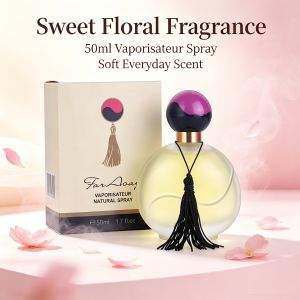 Sadoline~50ml Far Away Women Perfume Light Floral Musk Scent Compact Handbag‑friendly Perfume Spray