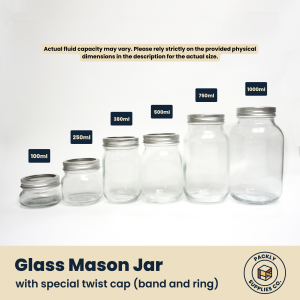 (1PC) Mason Jar with Twist Cap