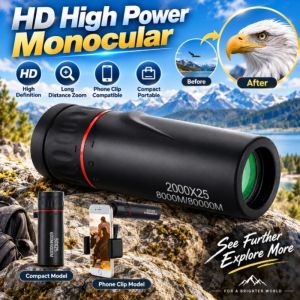 HD High Magnification Monocular Telescope Mobile Phone Monocular High Powered Smartphone Telescope Multiple Phone Models Portable Outdoor Travel Sports 50025