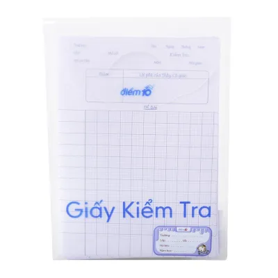 Giấy kiểm tra Điểm 10 TP-GKT03 5 ô ly vuông