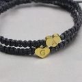 Gelang Huruf Inisial Emas 26Huruf Gelang Couple Gelang Tangan Rajut Tail Gelang Bracelet. 